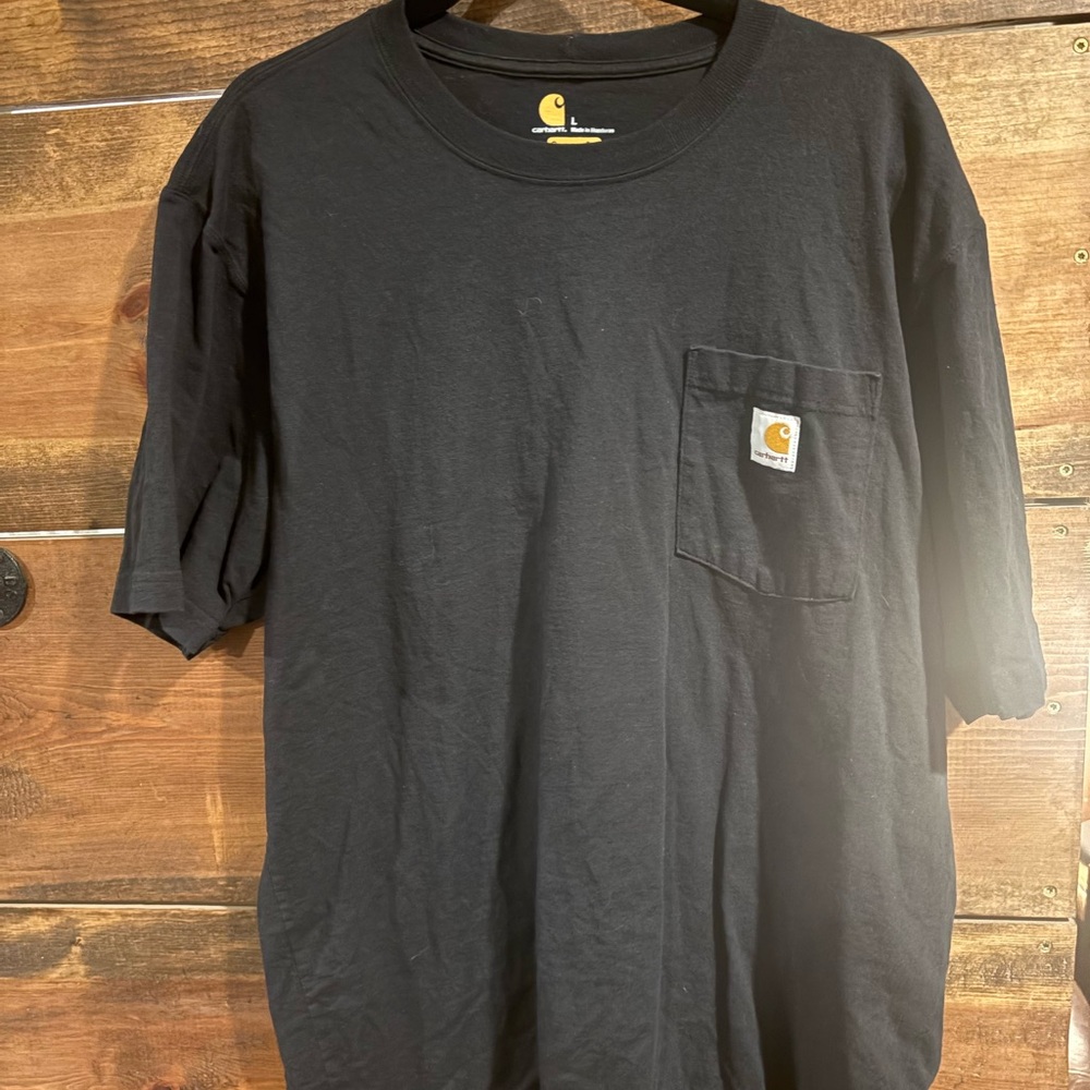 Carhartt Men's Black Tee with Pocket